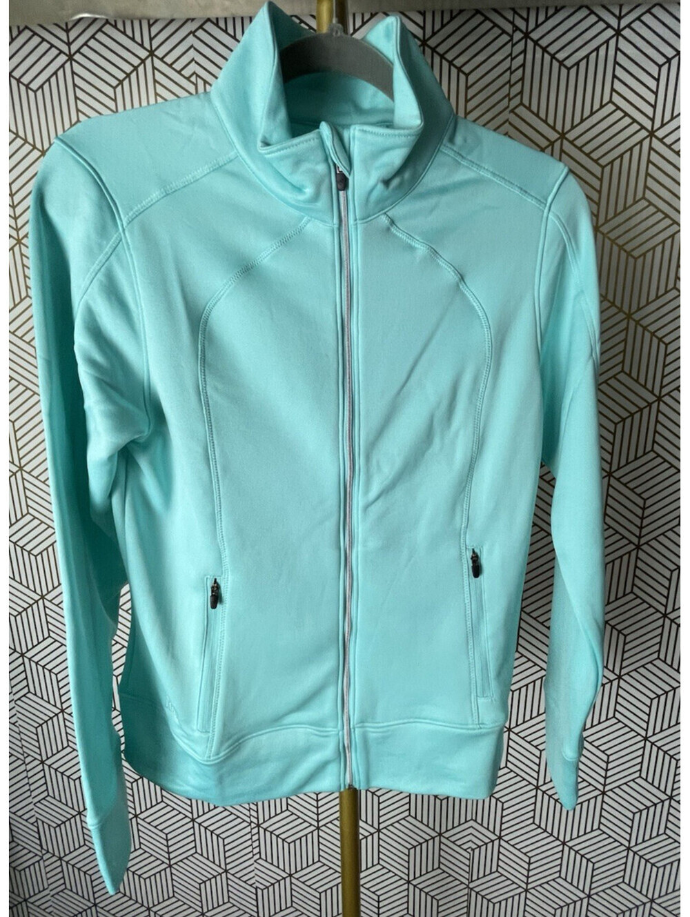 Kate Lord Performance Full Zip Jacket Women's Aqua S Sporty Casual Gym Athletic